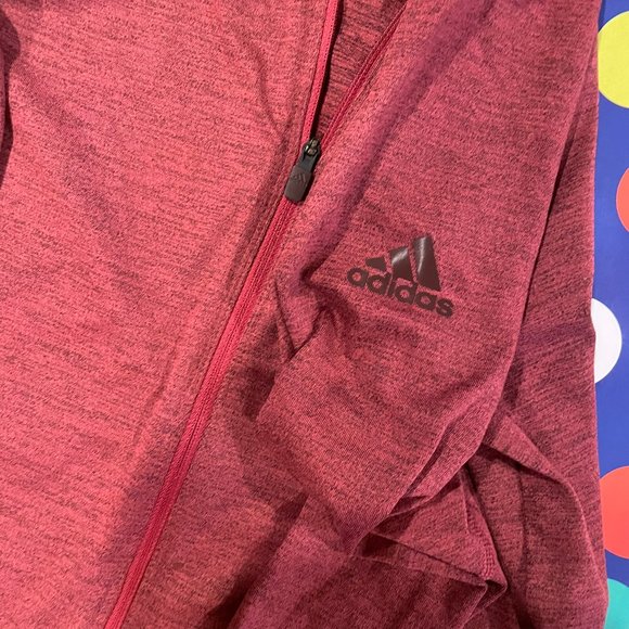 Red Adidas Full Zip Size Small - Picture 3 of 3